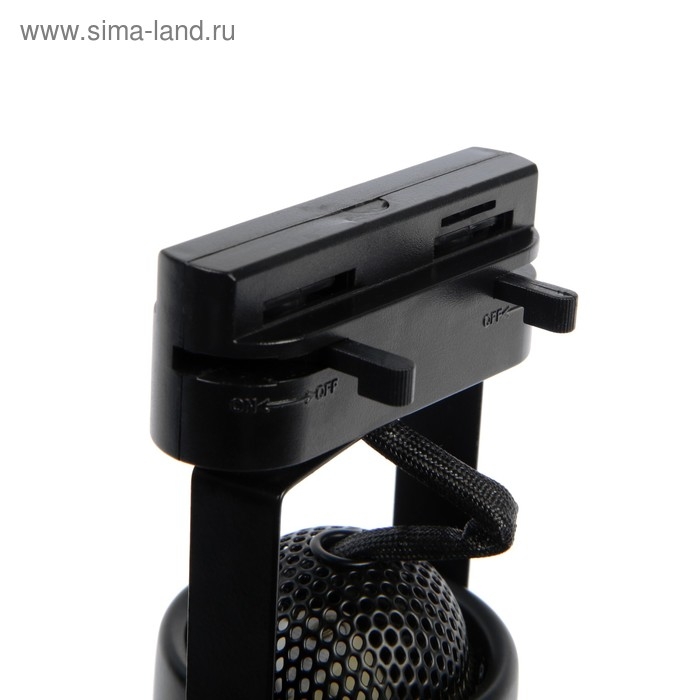 Трековый светильник Luazon Lighting под лампу Gu10, круглый, корпус черный