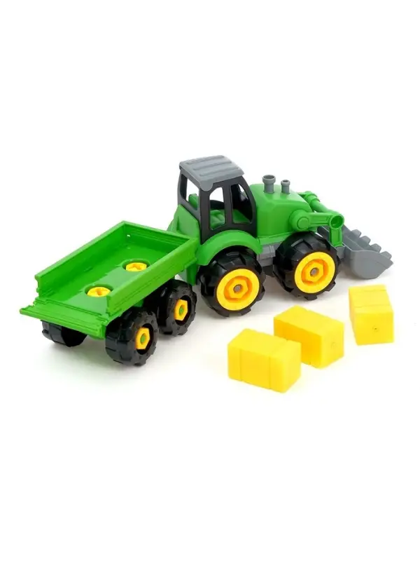 Конструктор винтовой &laquo;Трактор&raquo;, с электрическим шуруповёртом, отвёрткой и насадками