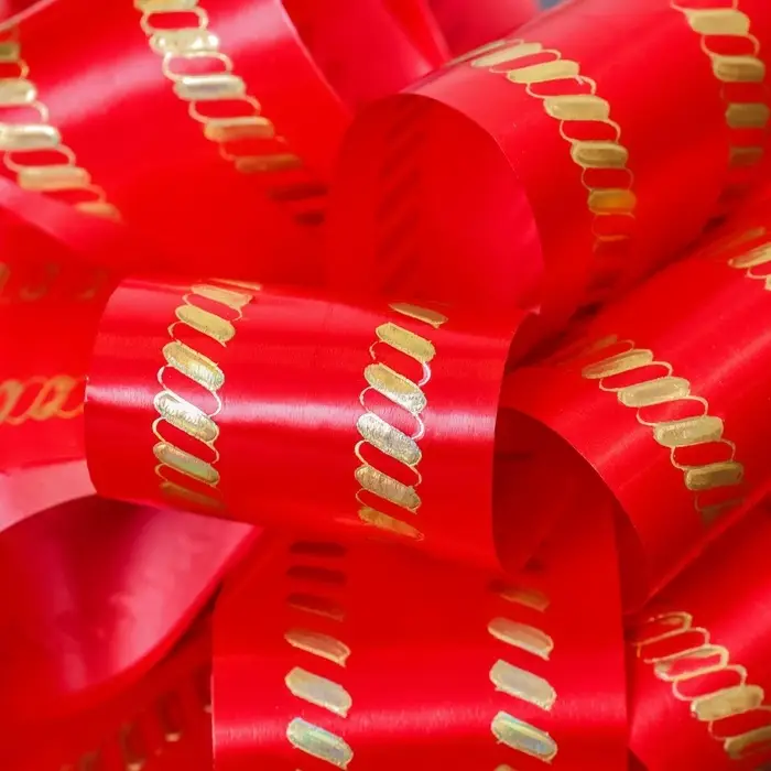 Подарочный бант - шар №5, красный, для упаковки подарков