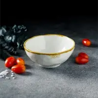 Салатник Доляна Organic Gold, 320 мл, d=12.5 см, фарфор, белый