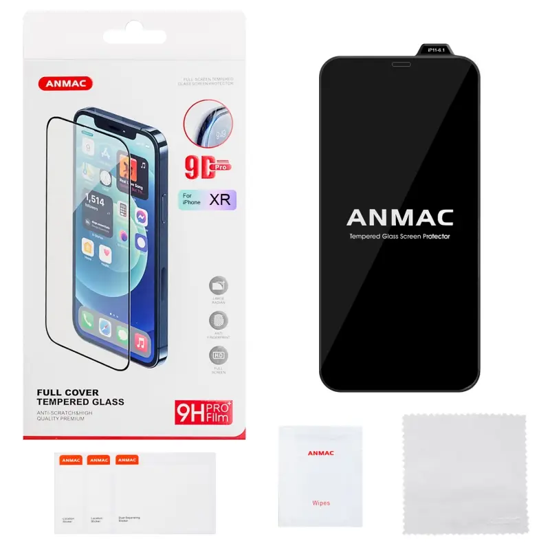 Защитное стекло iPh  XR 9D ANMAC Арт. 1137334