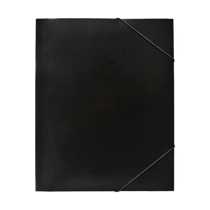 Папка-короб на резинке А4, 500 мкм, Calligrata, корешок 25 мм, до 230 листов, тиснение &laquo;песок&raquo;, черная