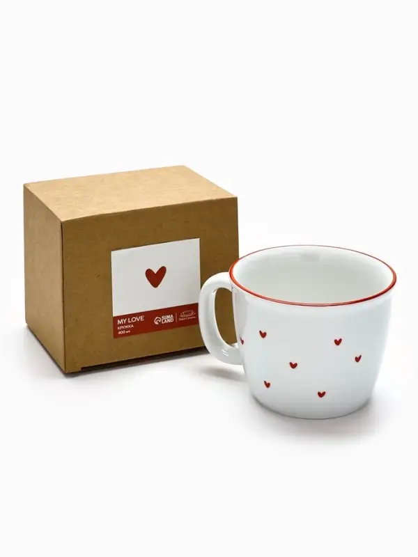 Кружка чайная керамическая &laquo;Любовь в деталях&raquo;, 400 мл, ручная работа