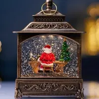 Фигура светодиодная "Дед Мороз" 5.5х14х19.5 см, 3хААА (не в компл.), музыка, USB, Т/БЕЛЫЙ