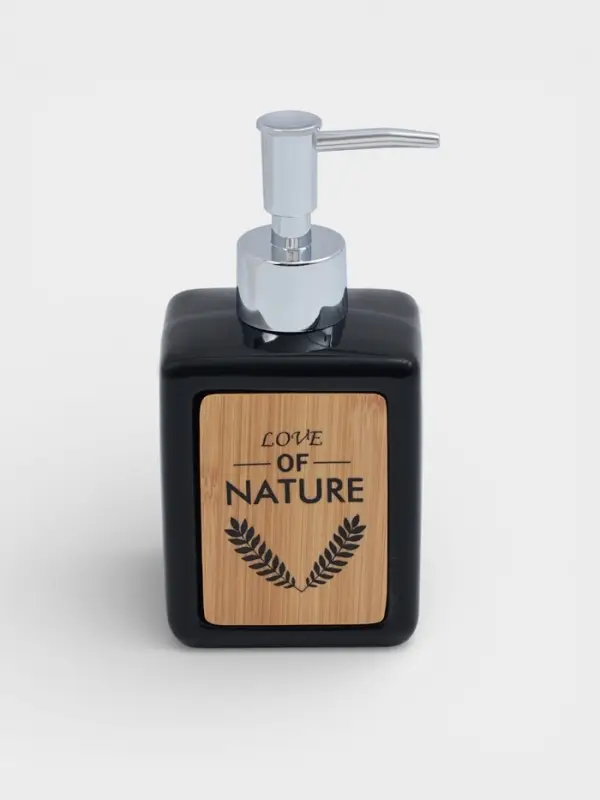 Дозатор для мыла SAVANNA &laquo;Природа&raquo;, 350 мл, чёрный
