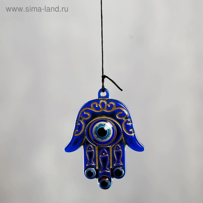 Музыка ветра металл, пластик Музыка ветра металл, пластик "Ладонь с талисманом" 5 трубок 6 рук 50х8,5х8,5 см