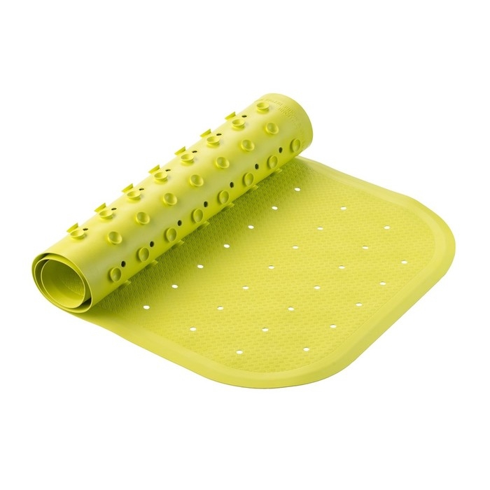 Антискользящий резиновый коврик для ванны, р-р 34,5х76см, цвет салатовый (с отверст) Антискользящий резиновый коврик для ванны, р-р 34,5х76см, цвет салатовый (с отверст)