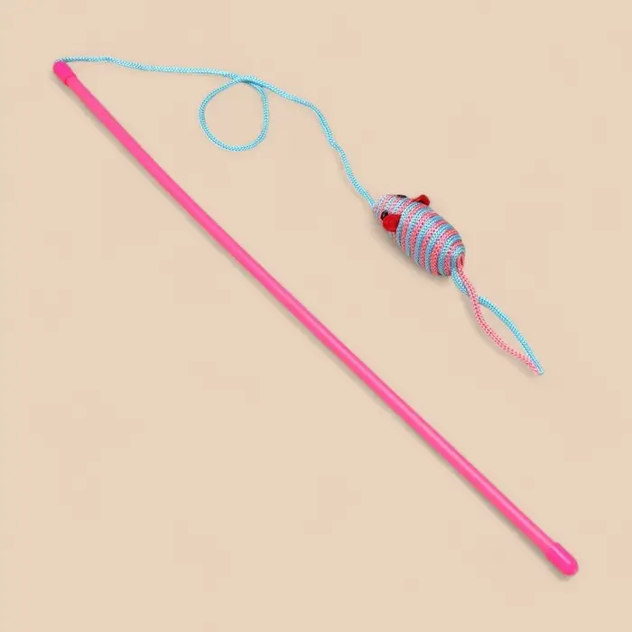 Дразнилка-удочка &laquo;Полосатая мышь&raquo;, цвет МИКС