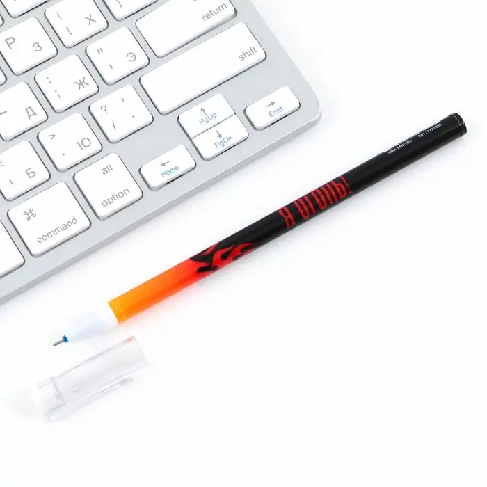 Ручка пиши-стирай, синяя паста, гелевая, 0.5 мм с колпачком «Я Огонь» Ручка пиши-стирай, синяя паста, гелевая, 0.5 мм с колпачком «Я Огонь»