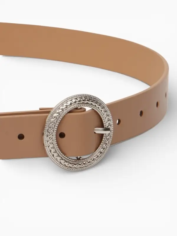 Ремень женский, 1 прокол, 3.5&times;110 см, без винта, бежевый