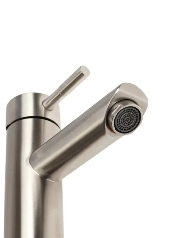 Смеситель для раковины ZEIN ZS 20103, картридж керамика 35 мм, нержавеющая сталь, сатин