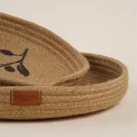 Корзины для хранения SL Home &laquo;Олива&raquo;, плетёные, ручной работы, 2 шт., 25&times;25&times;3 см, 30&times;30&times;4 см, коричневые