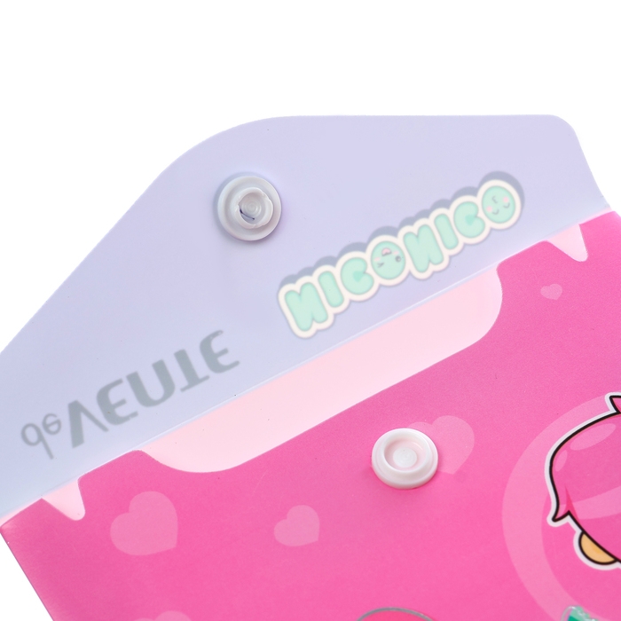 Папка-конверт на кнопке А7, с тиснением фольгой, 105х74 мм, 180мкм, deVENTE Nico, в стиле Папка-конверт на кнопке А7, с тиснением фольгой, 105х74 мм, 180мкм, deVENTE Nico, в стиле "Куроми" МИКС