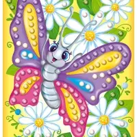 Набор для творчества. Аппликация бусинами "Бабочка" (180х250 мм, европодвес)