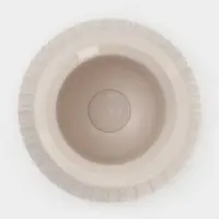 Ёршик для унитаза &laquo;Вязаное плетение&raquo;, 15&times;15&times;37 см, с подставкой, бежевый