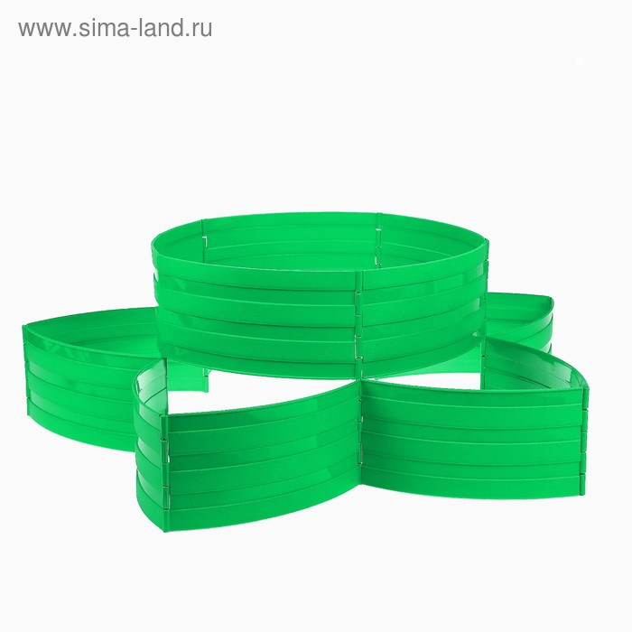 Клумба пластиковая, 15 × 540 см, 18 секций, зелёная, «Конструктор» Клумба пластиковая, 15 × 540 см, 18 секций, зелёная, «Конструктор»