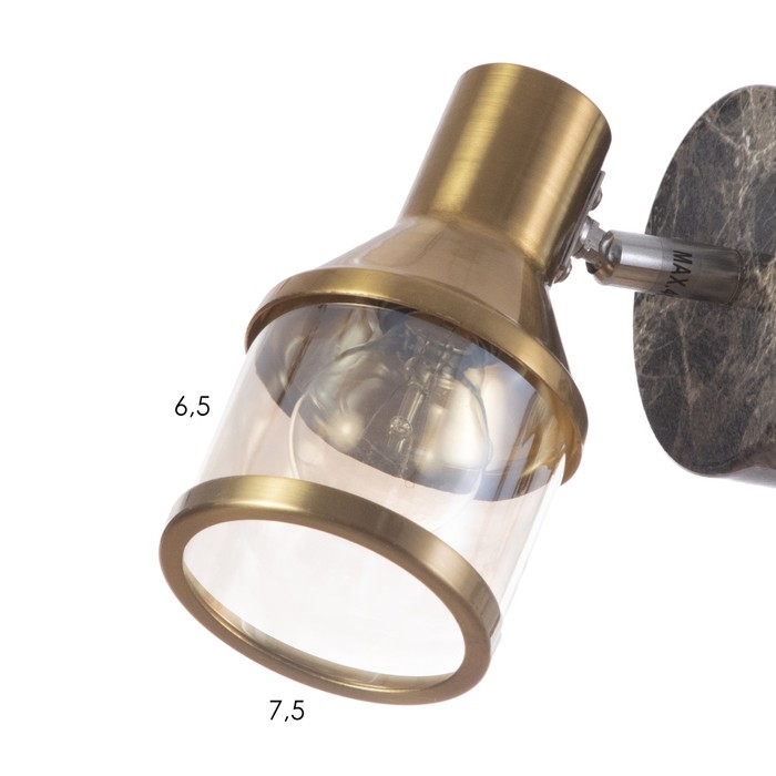 Спот Спот "Никс" 1x40Вт E14 Бронза, черный мрамор 10х17х16см