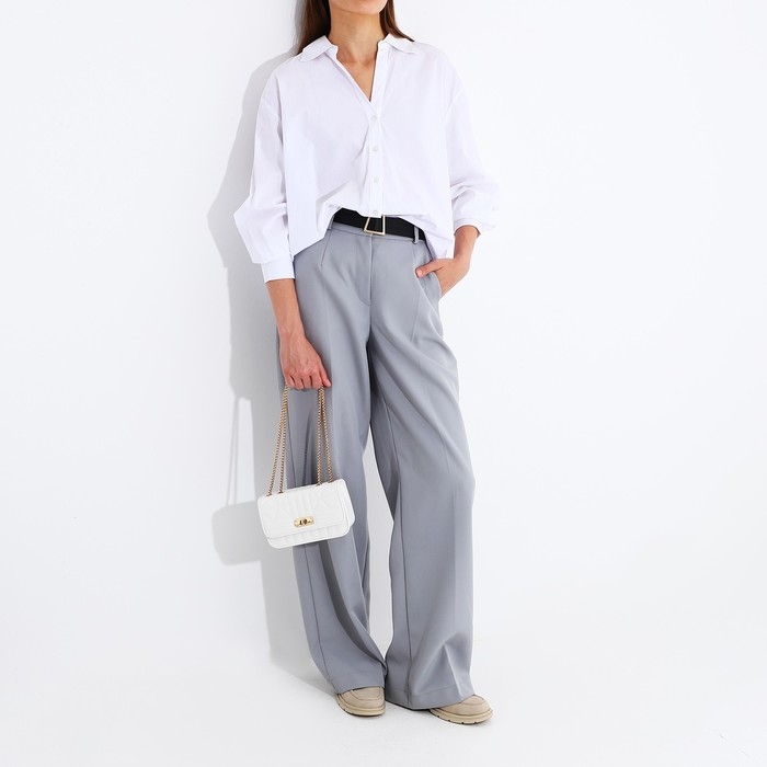 Сумка-мессенджер на клапане, цвет белый Сумка-мессенджер на клапане, цвет белый