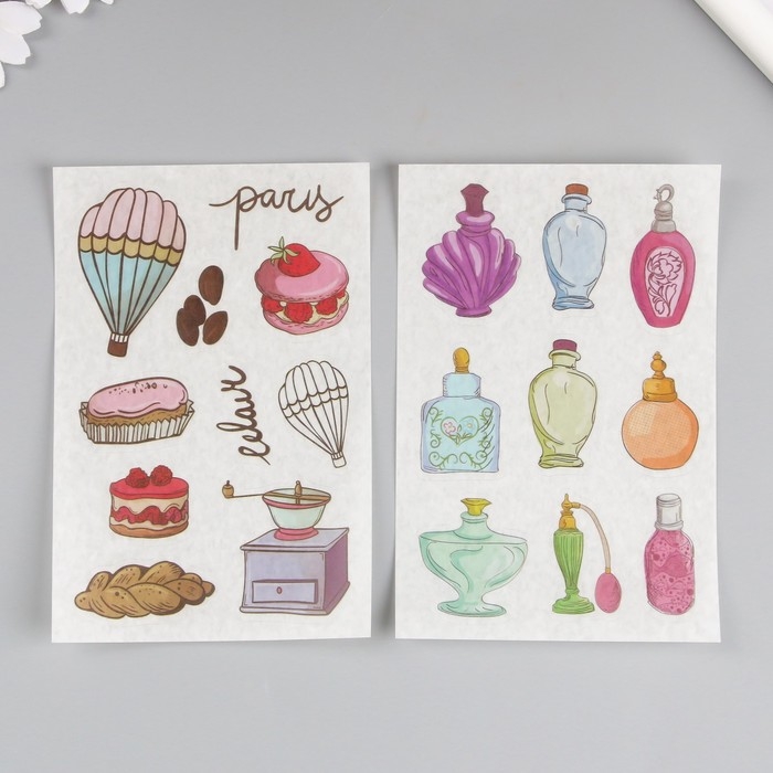 Наклейка бумага Наклейка бумага "Романтика Европы" набор 6 листов 18,6х10 см