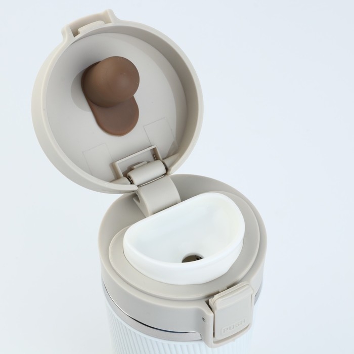 Термостакан с кнопкой  Термостакан с кнопкой "Зима будет теплой", 380 мл