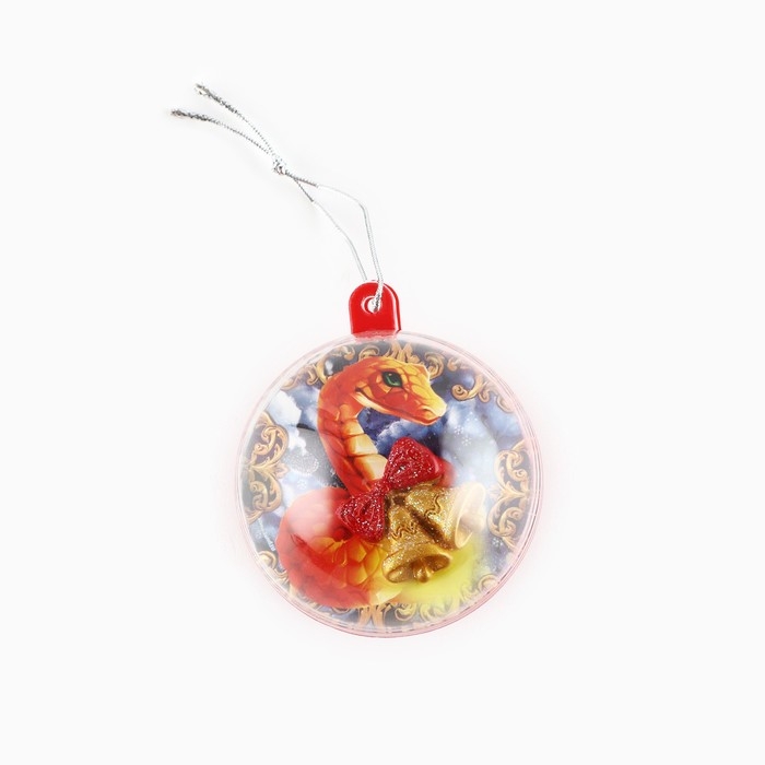 Новогодний шар ёлочный «Змейка», на Новый год, d = 6 см Новогодний шар ёлочный «Змейка», на Новый год, d = 6 см