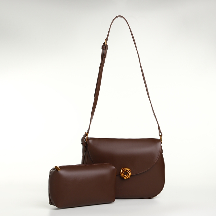 Сумка женская на клапане TEXTURA, средний размер, цвет коричневый Сумка женская на клапане TEXTURA, средний размер, цвет коричневый