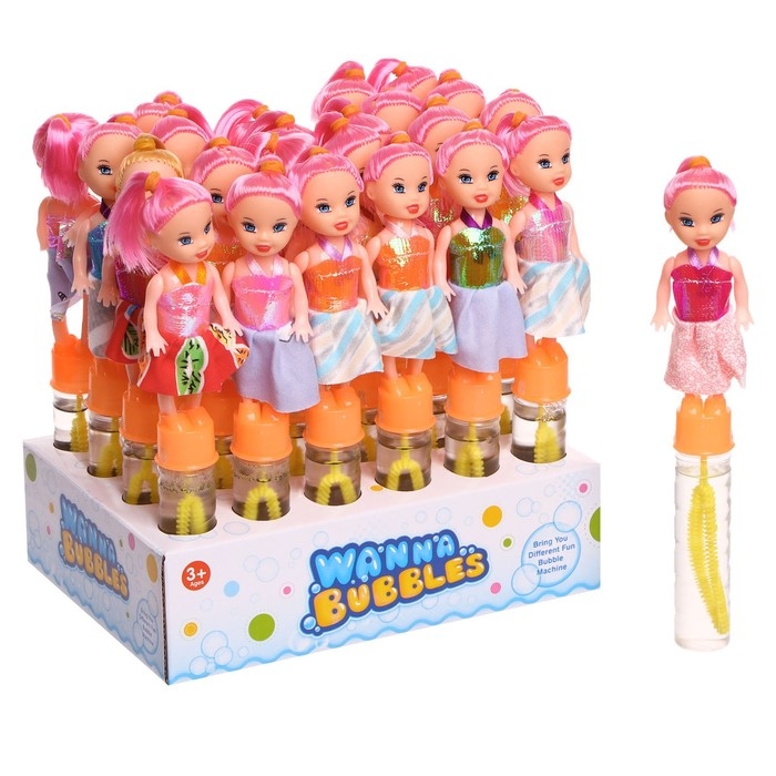 Мыльные пузыри «Кукла», светлая, 2,5 × 2,5 × 19,5 см Мыльные пузыри «Кукла», светлая, 2,5 × 2,5 × 19,5 см