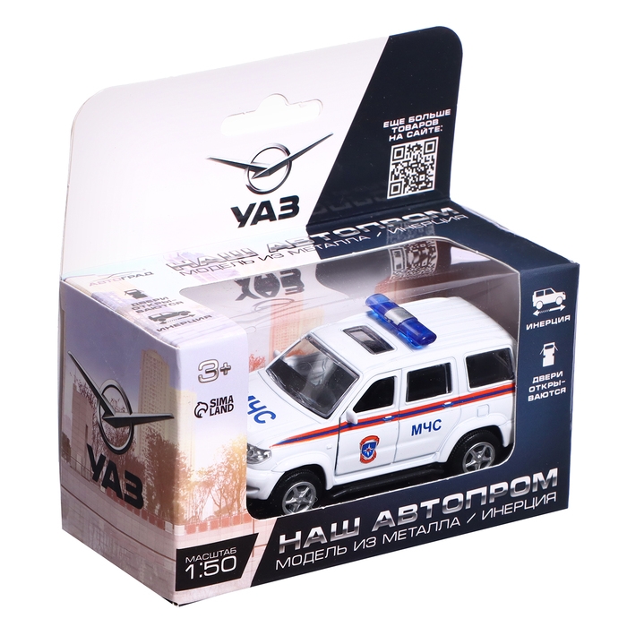 Машина металлическая «УАЗ Патриот. МЧС», инерция, 1:50