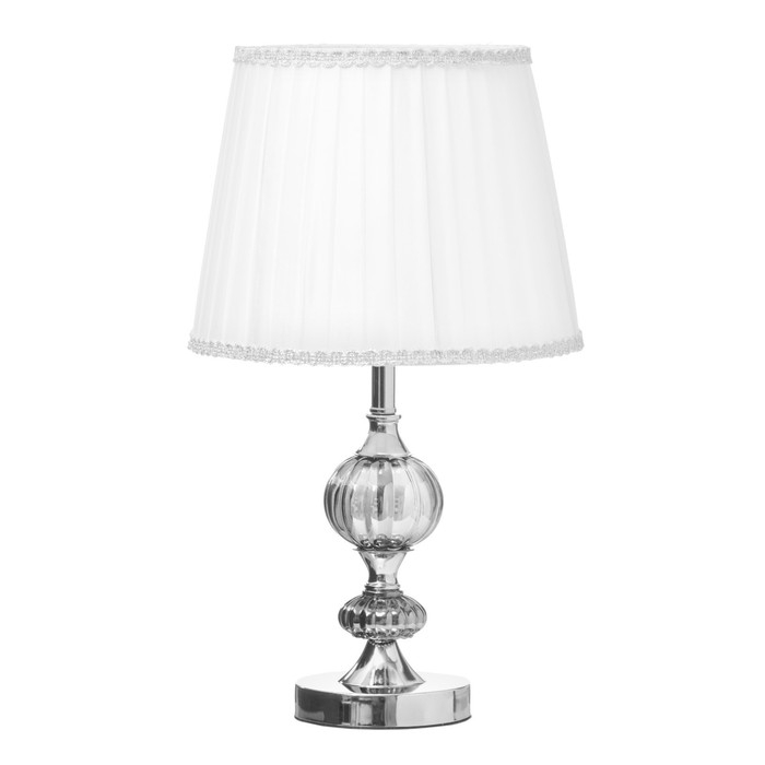 Лампа настольная "Алора" 1хЕ27 40Вт хром 26х26х45 см RISALUX