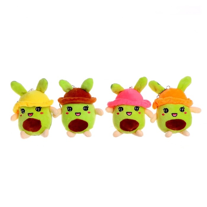 Мягкая игрушка «Авокадо в панамке», на брелоке, цвет МИКС Мягкая игрушка «Авокадо в панамке», на брелоке, цвет МИКС