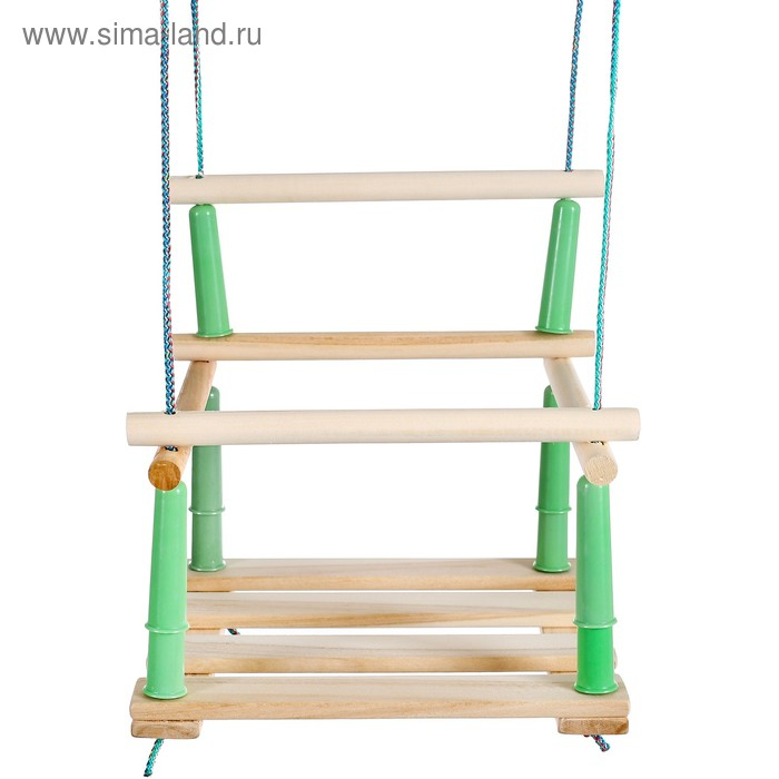 Качели подвесные, деревянные, сиденье 33×22см, МИКС Качели подвесные, деревянные, сиденье 33×22см, МИКС