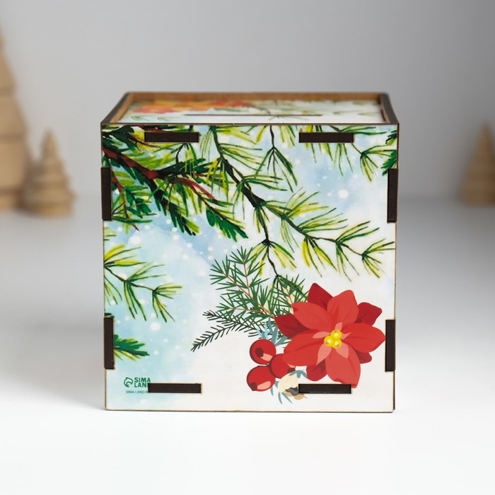 Копилка куб  Копилка куб "Змея. Приятных сюрпризов" 10х10х10 см