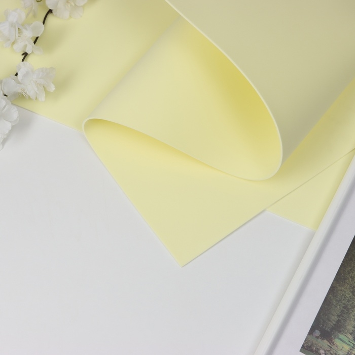 Фоамиран иранский 2 мм (лимонный/114) 60х70 см Фоамиран иранский 2 мм (лимонный/114) 60х70 см