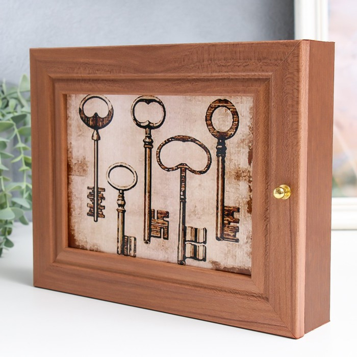 Ключница Ключница "Ключи" орех 19х24 см МИКС