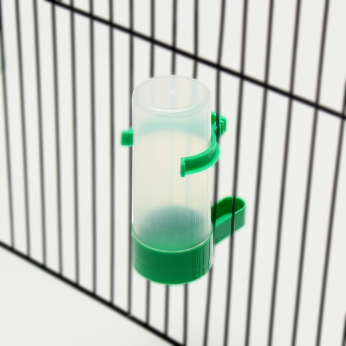 Поилка/кормушка для птиц 4 х 12 см, 140 мл, зелёная Поилка/кормушка для птиц 4 х 12 см, 140 мл, зелёная