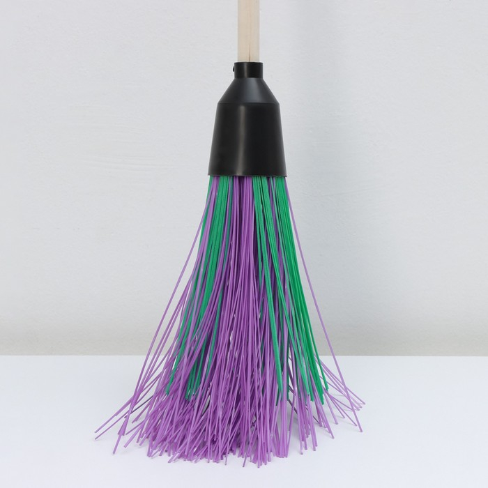 Метла полипропиленовая, круглая, наборная «Стандарт», с черенком, 4 кольца, цвет МИКС Метла полипропиленовая, круглая, наборная «Стандарт», с черенком, 4 кольца, цвет МИКС