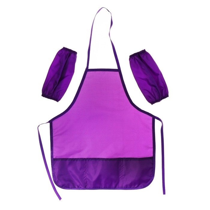 Фартук для труда + нарукавники, 550 х 440/250 х 160 мм, размер M (рост 122-158), Calligrata фиолетовый Фартук для труда + нарукавники, 550 х 440/250 х 160 мм, размер M (рост 122-158), Calligrata фиолетовый