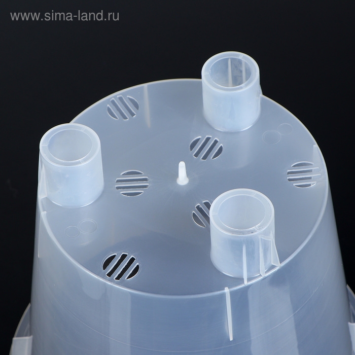 Кашпо для цветов «Фиджи», 5 л, d=23 см, прозрачное Кашпо для цветов «Фиджи», 5 л, d=23 см, прозрачное