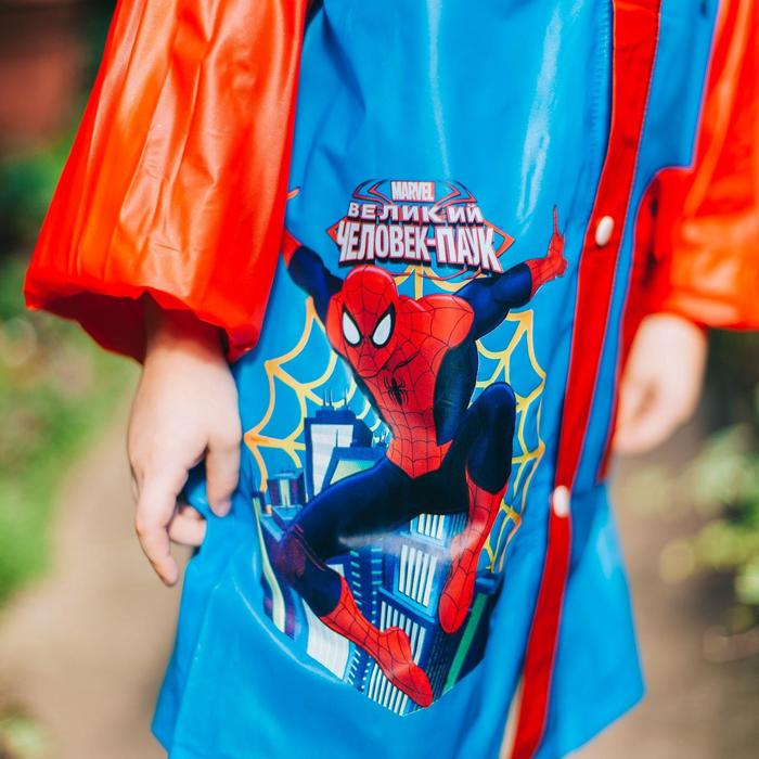 Дождевик детский, размер L, 110-120 см , Человек-паук Дождевик детский, размер L, 110-120 см , Человек-паук
