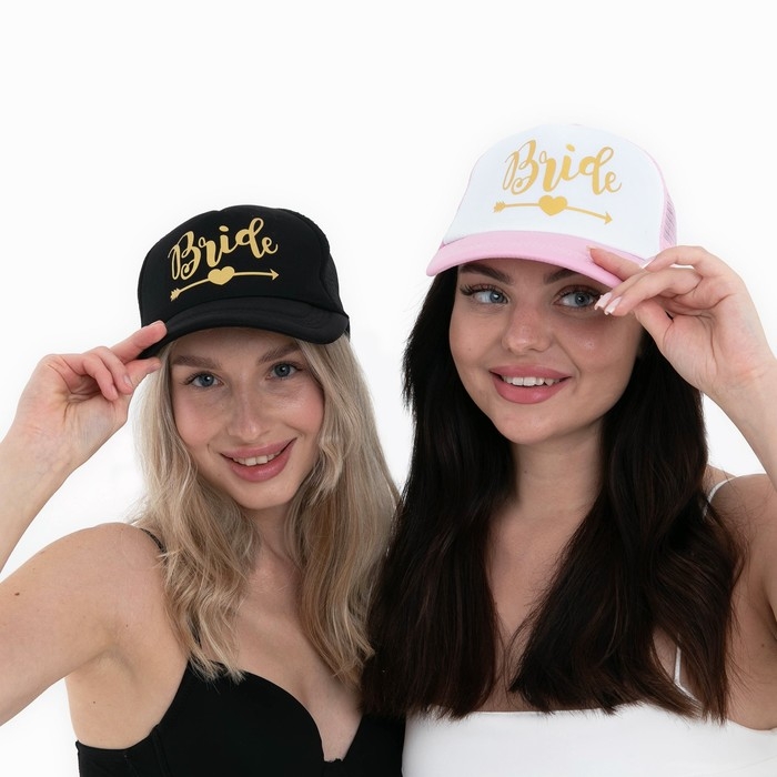 Кепка для девичника Bride, цвет розовый, карнавальный аксессуар Кепка для девичника Bride, цвет розовый, карнавальный аксессуар
