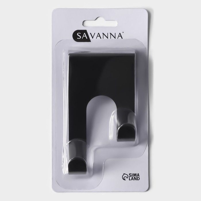 Крючок надверный SAVANNA Black Loft, металл, 11×6×5 см, цвет чёрный