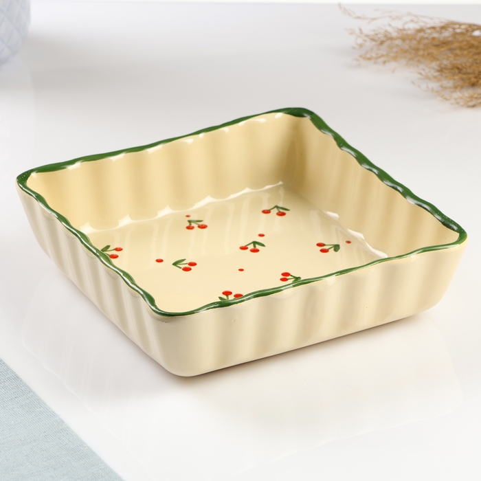 Емкость для запекания Емкость для запекания "Волна квадратная" 0,9л / 6х20х20см, кантри