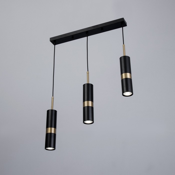 Светильник BayerLux Подвес BayerLuxной "Холли" 3хLED 15Вт 4000К черный золото 6х6х33-233см