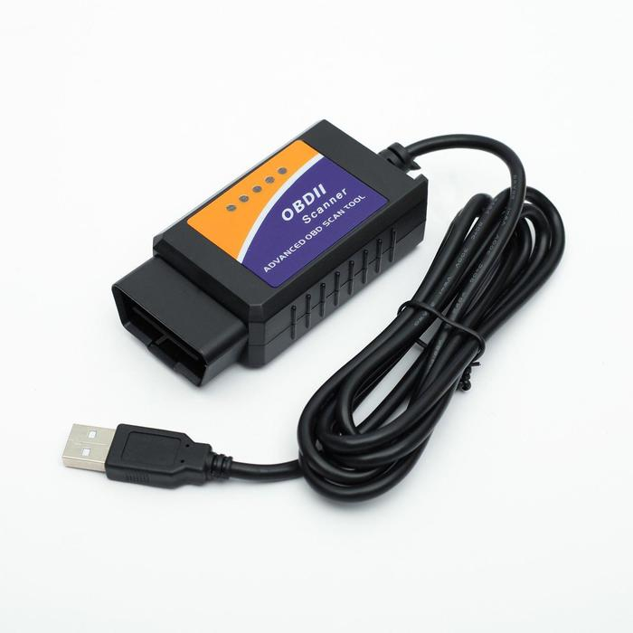 Адаптер для диагностики авто ELM327 OBD II, USB, провод 140 см, версия 1.5 Адаптер для диагностики авто ELM327 OBD II, USB, провод 140 см, версия 1.5