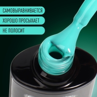 Гель лак для ногтей «GLOW IN THE DARK», 3-х фазный, 8 мл, LED/UV, люминесцентный, цвет лазурный (21)