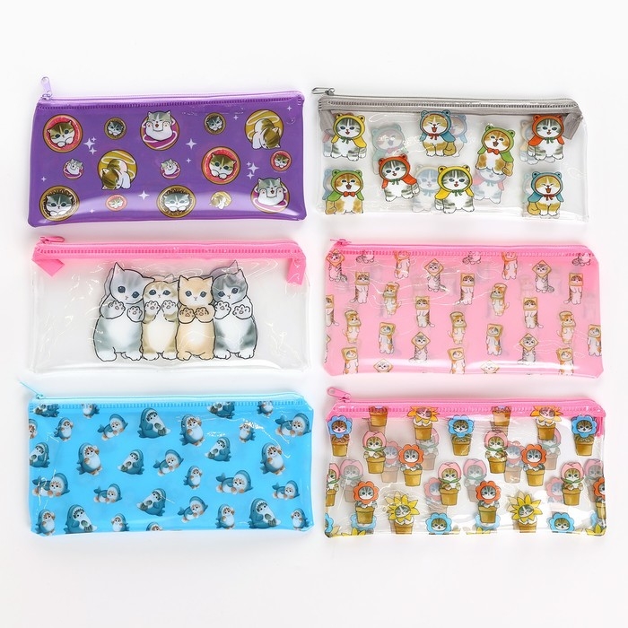 Пенал школьный мягкий плоский 9,5 х 20,5 ПВХ «1 сентября: Котятки» МИКС Пенал школьный мягкий плоский 9,5 х 20,5 ПВХ «1 сентября: Котятки» МИКС