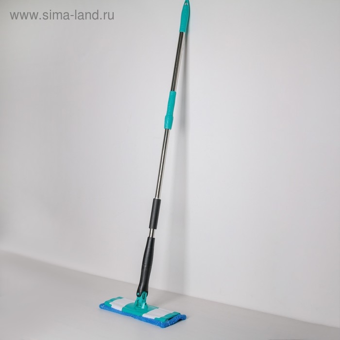 Швабра с отжимом Twist Доляна, насадка из микрофибры 32×9 см, телескопическая ручка 95-120, цвет синий Швабра с отжимом Twist Доляна, насадка из микрофибры 32×9 см, телескопическая ручка 95-120, цвет синий