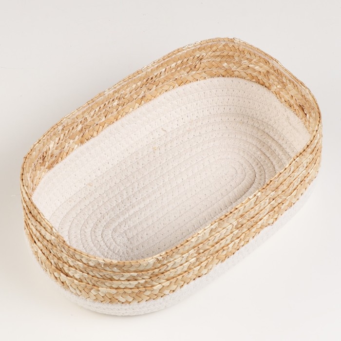 Корзина стеллажная "Сканди", 26х16х10 см, молочный