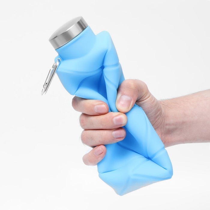 Бутылка для воды складная, 700 мл, 22 х 6.5 см, силиконовая Бутылка для воды складная, 700 мл, 22 х 6.5 см, силиконовая