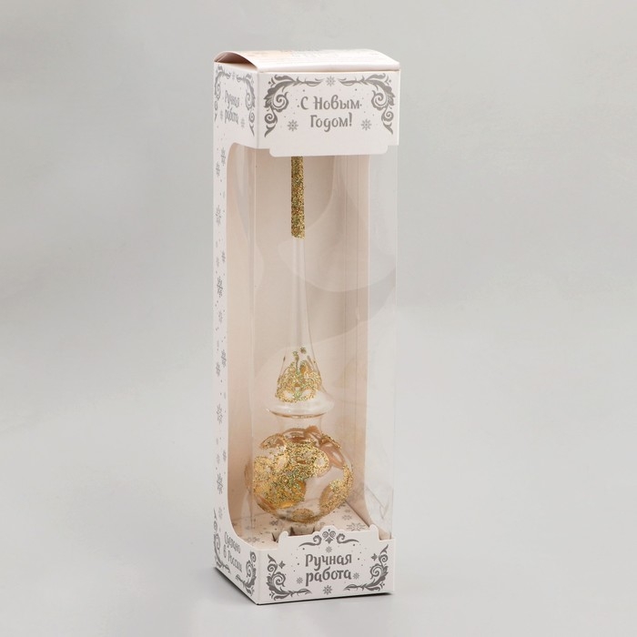 Верхушка "Золотой цветок", h-28 см, в подарочной упаковке